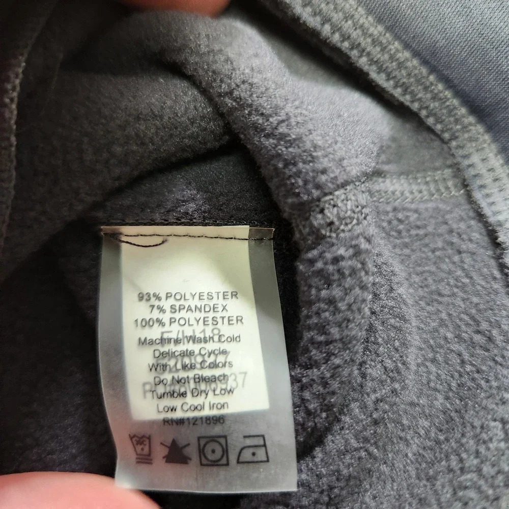 Title Nine Jacket Women XS Full Zip Heather Gray Fleece Golf Hoodie Performance‎